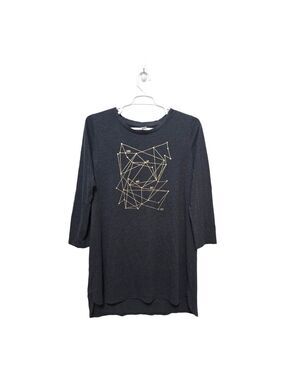 Old Navy Look Up And Get Lost Jersey Hi-Lo Sleep Tee Shirt In Dark Charcoal Sz L